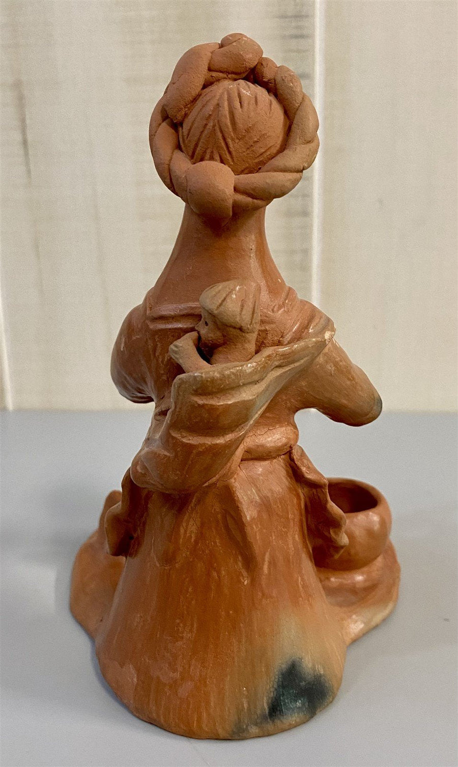 Hand Sculpted Mother and Baby at the Market Southwestern Style Clay Sculpture