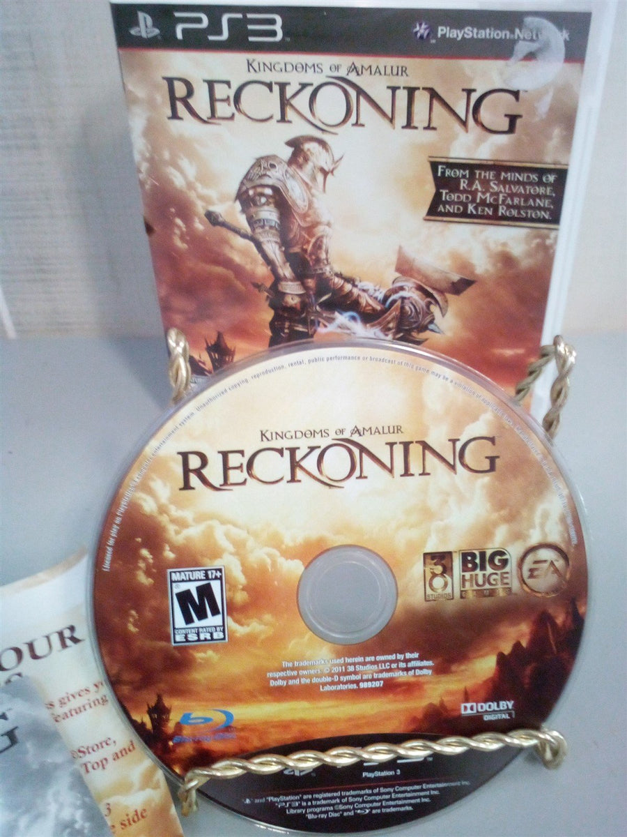 PS3 Reckoning Kingdoms of Amalur Game Disc With Case And Inserts