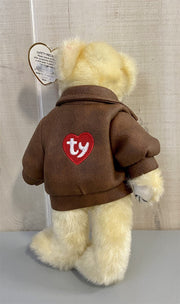 Ty Inc. Beanie Baby Attic Treasures Collection Baron Aviator / Pilot Bear