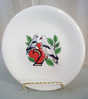 Fiesta Homer Laughlin 12 Days Of Christmas Cup And Saucer Two Turtle Doves