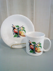 Fiesta Homer Laughlin 12 Days Of Christmas Cup And Saucer Partridge In Pear Tree