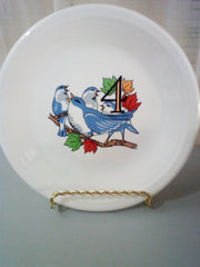 Fiesta Homer Laughlin 12 Days Of Christmas Cup And Saucer Four Calling Birds