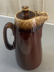 Hull China Brown Drip Vintage Stoneware Earthenware Primitive Look Drink Pitcher