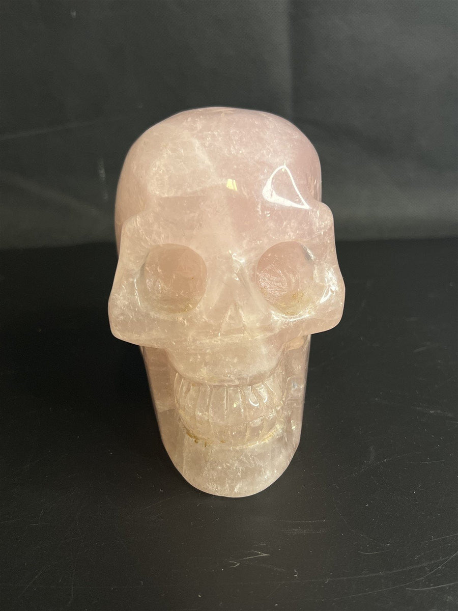 Hand Crafted in Brazil HUGE Over Three Pound High Quality Pink Rose Quartz Skull