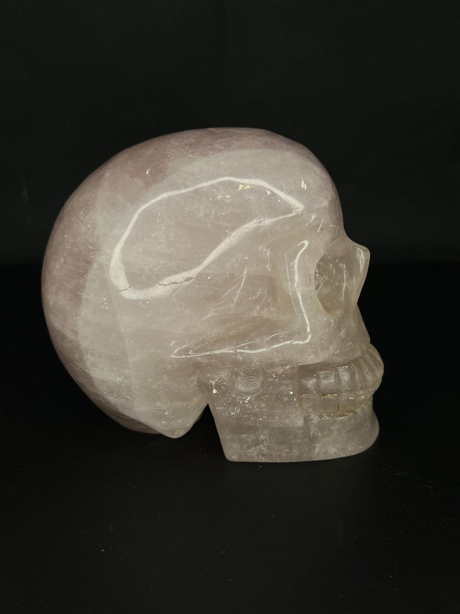 Hand Crafted in Brazil HUGE Over Three Pound High Quality Pink Rose Quartz Skull