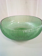 E.O Brody Green Glass Bowl Cleveland Ohio Vintage Glass Bowl