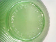 E.O Brody Green Glass Bowl Cleveland Ohio Vintage Glass Bowl