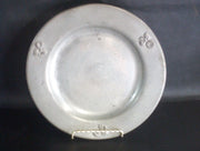 Just Denmark Pewter Plate 9 1/2 Inch Plate Pewter Roses