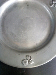 Just Denmark Pewter Plate 9 1/2 Inch Plate Pewter Roses