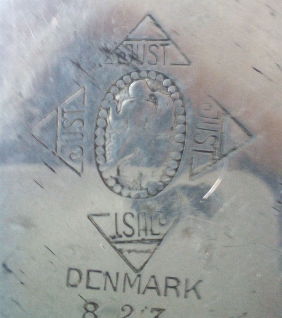 Just Denmark Pewter Plate 9 1/2 Inch Plate Pewter Roses