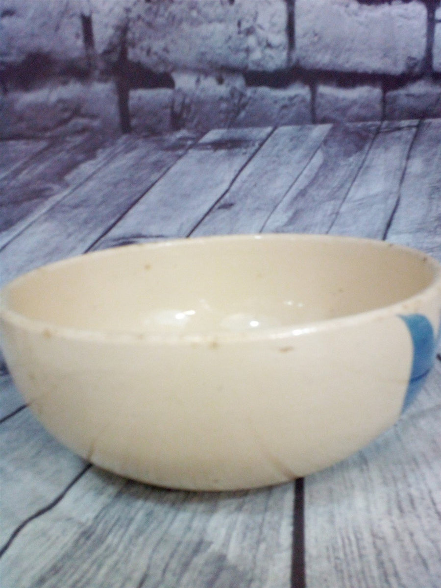USA Ovenware Mixing Serving Bowl Ceramic Vintage With Tulips