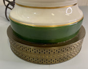 RARE Vintage De Lucent China Floral Patterned End Table Lamp with Shade Included