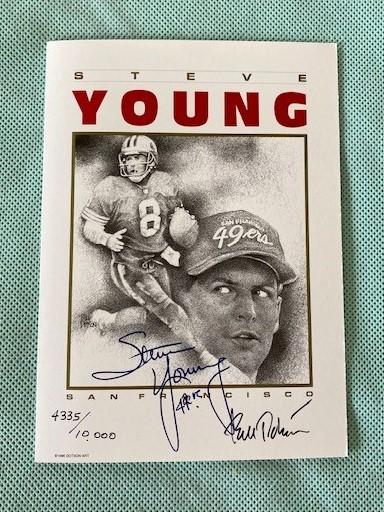 Ltd. Ed. Artist Signed Quarterback Club Series Collectible Sports Greeting Cards