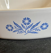 2 Quart Vintage Corning Ware Blue Cornflower Patterned Casserole Dish w / No Lid