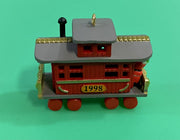 Mini Hallmark Keepsake Ornament Noel R.R. Caboose with Santa Along for the Ride