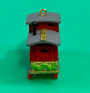 Mini Hallmark Keepsake Ornament Noel R.R. Caboose with Santa Along for the Ride