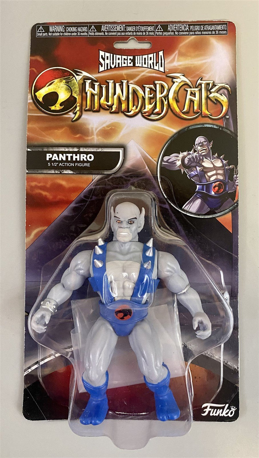 Wave 1 Funko Brand Savage World Thundercats Cartoon Character Panthro Toy Figure