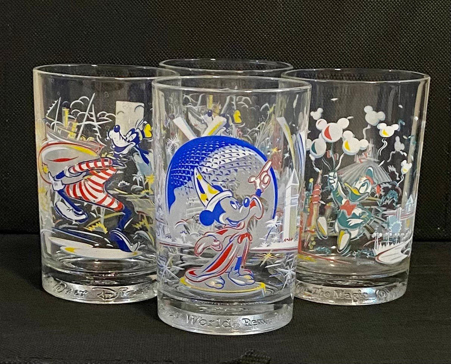 4pcs. 25th Anniversary Remembering the Magic Disney Theme Park Collector Glasses