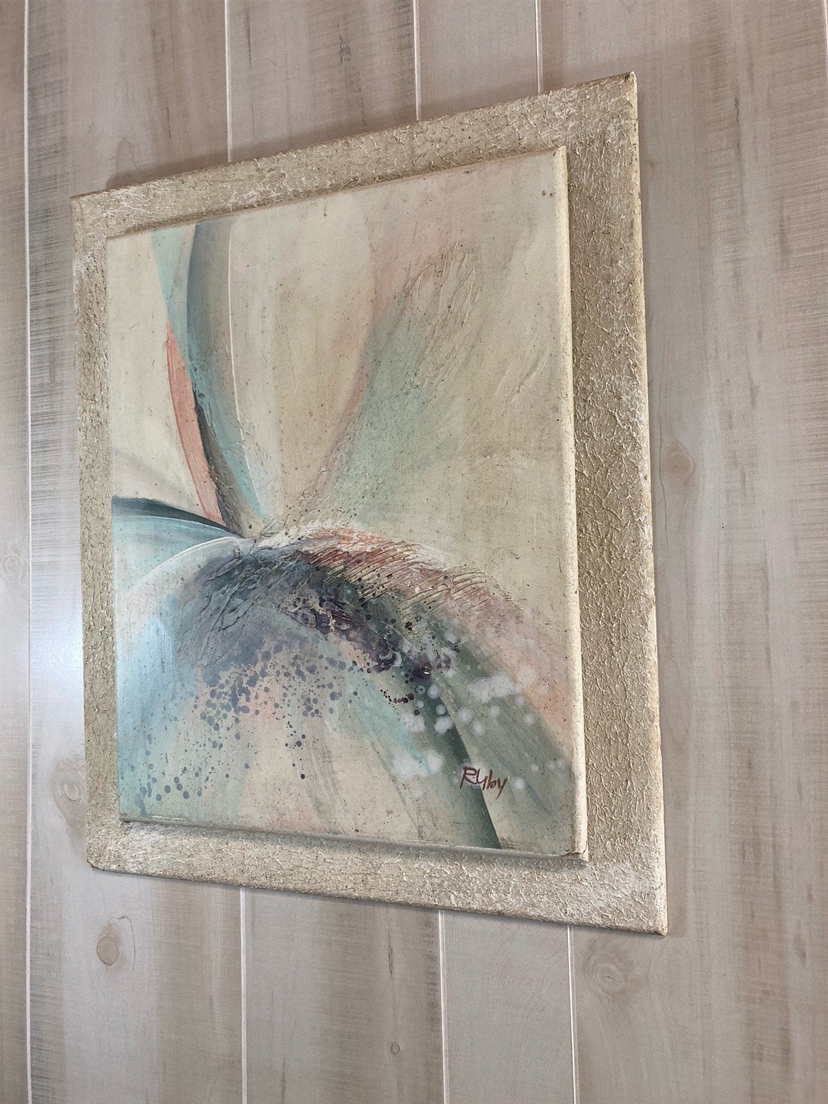 Vintage 1980's Windsor Art JCPenney Exclusive Plaster Acrylic Painting Wall Art