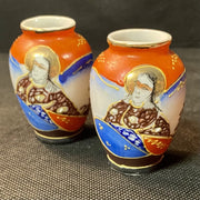 Pair of Rare Miniature Vintage K. Ishihara Hand Painted in Occupied Japan Vases