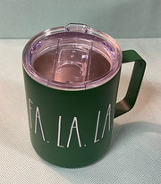 Green 2021 Rae Dunn Holiday Themed 12oz Stainless Steel Insulated Travel Mug