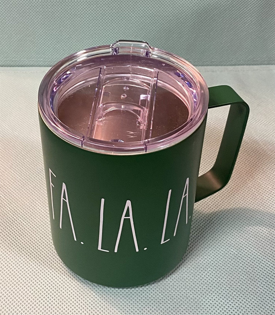 Green 2021 Rae Dunn Holiday Themed 12oz Stainless Steel Insulated Travel Mug