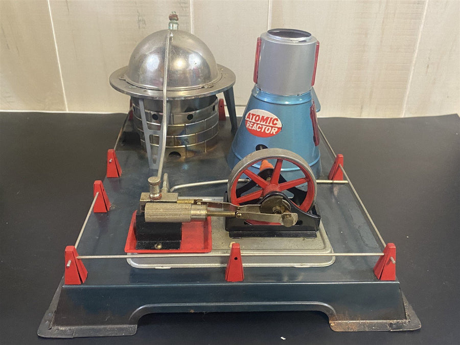 1950s Atomic Reactor w / Battery Complete Toy Steam Engine Set w / Original Box