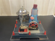 1950s Atomic Reactor w / Battery Complete Toy Steam Engine Set w / Original Box