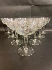Flemington Carol Collection set of 10 Low Sherbet Glasses