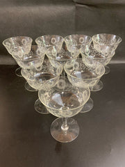 Flemington Carol Collection set of 10 Low Sherbet Glasses