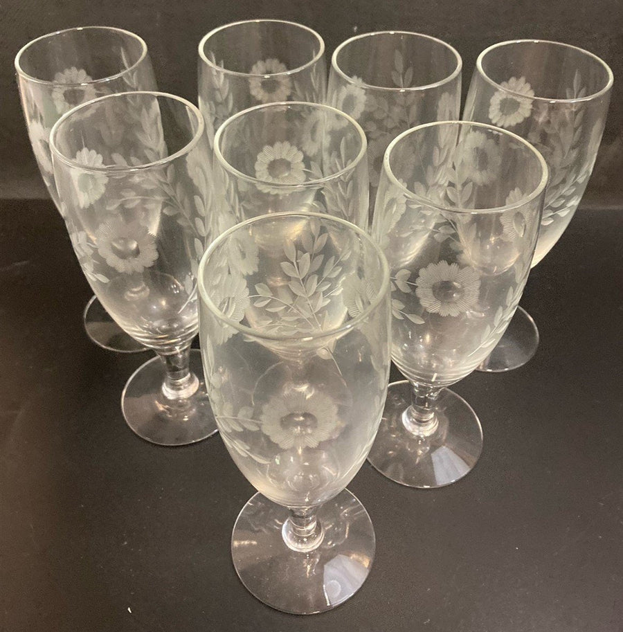 Flemington Carol Collection Etched Juice Glasses Set of 8