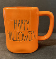 2 Halloween Themed Rae Dunn 12oz Ceramic Mugs "Happy Halloween" and "Magical"