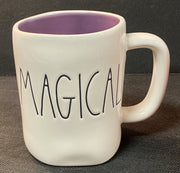 2 Halloween Themed Rae Dunn 12oz Ceramic Mugs "Happy Halloween" and "Magical"