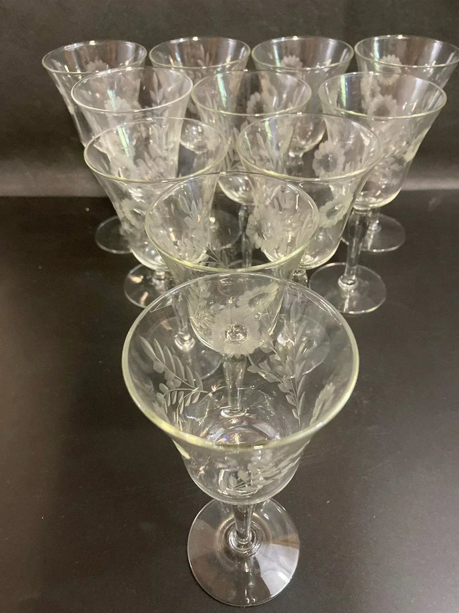 Flemington Carol Collection set of 10 Low Sherbet Glasses