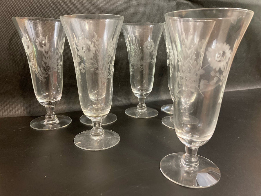 Flemington Carol Collection set of 10 Low Sherbet Glasses