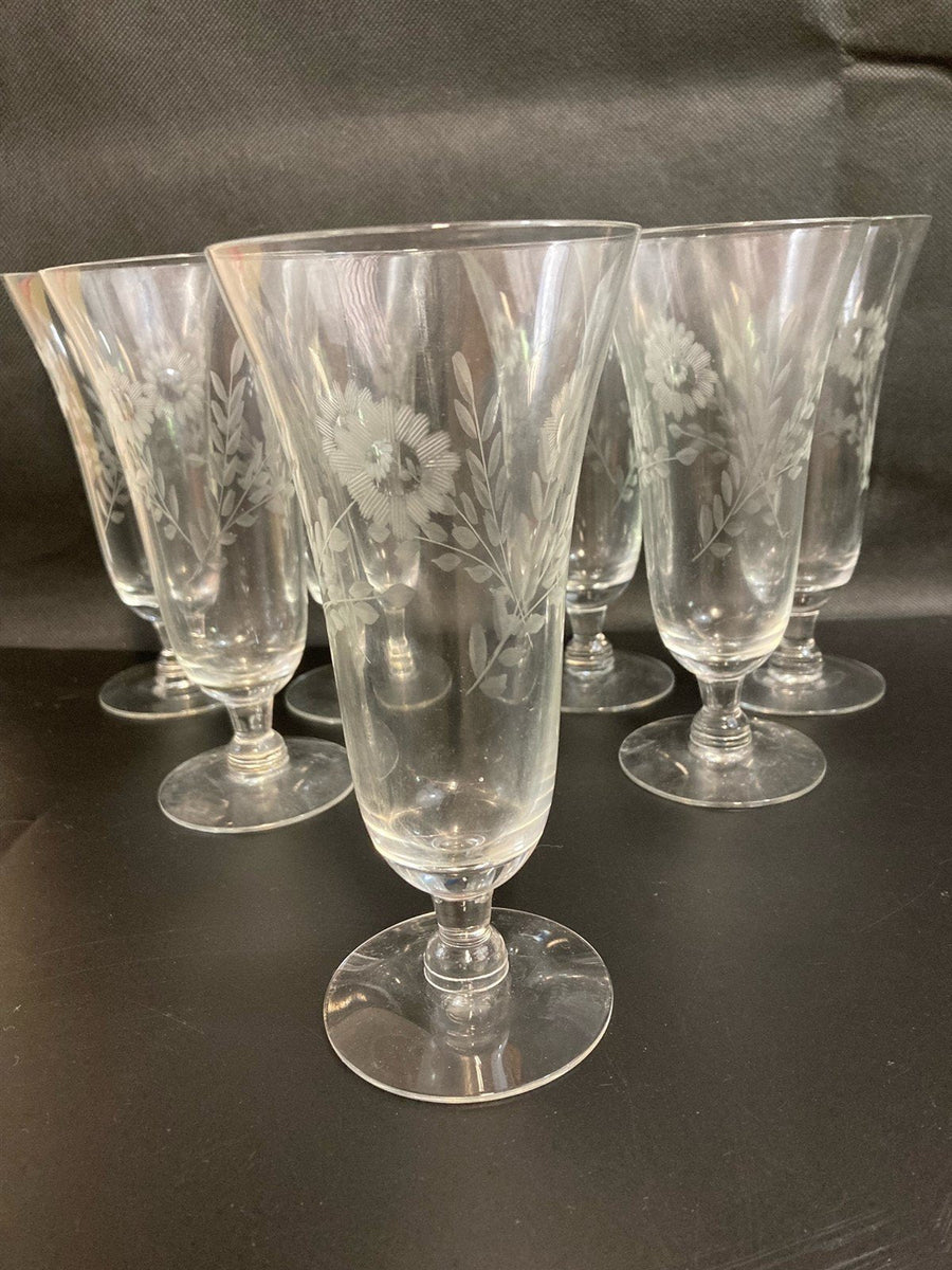 Flemington Carol Collection set of 10 Low Sherbet Glasses