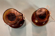 Pair of Antique T.C. Wheaton Co. Small Amber Apothecary / Pharmaceutical Bottles