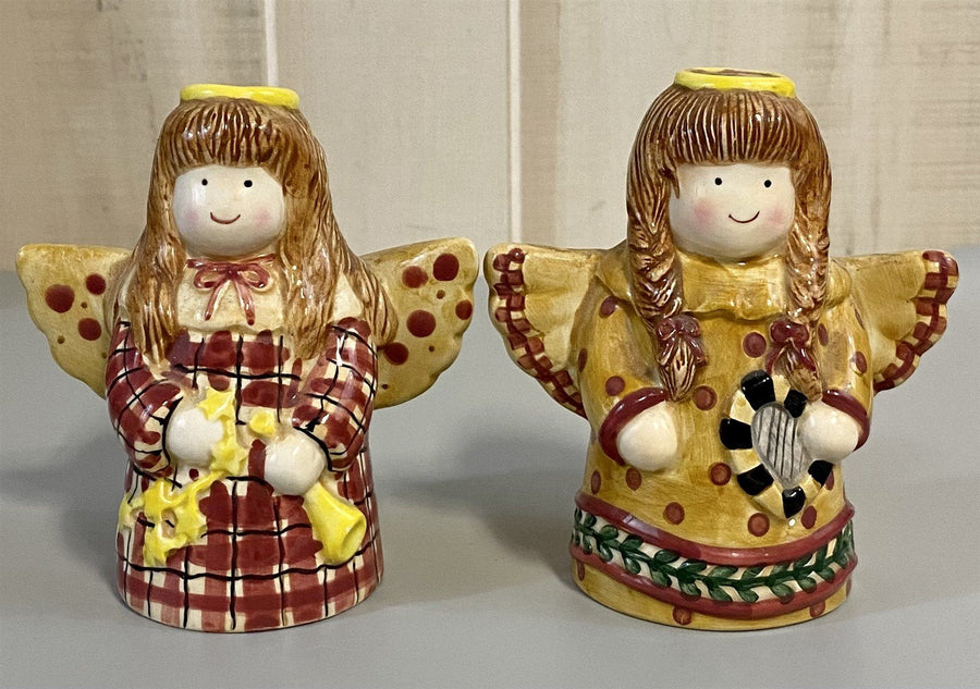 Sakura China Debbie Mumm Gathering of Angels Cookie Jar Creamer Sugar Shaker Set