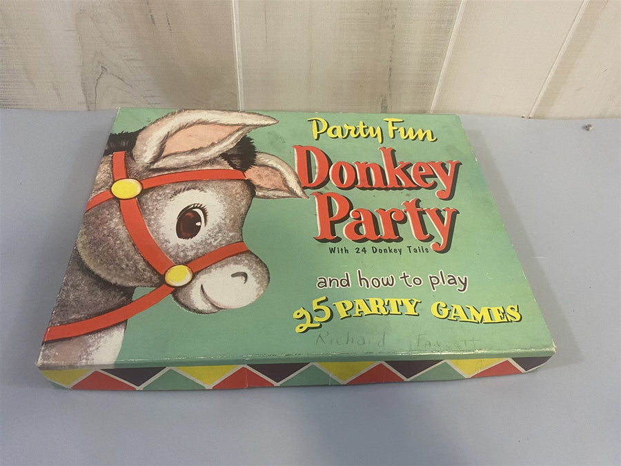 Party Fun 1952 Donkey Party with 24 Donkey Tails and How To Play 25 PARTY GAMES