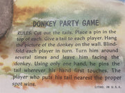 Party Fun 1952 Donkey Party with 24 Donkey Tails and How To Play 25 PARTY GAMES