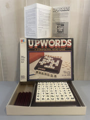 1980s UPWORDS A 3 Dimensional Word Game made by Milton Bradley Company W/ 64 pc.