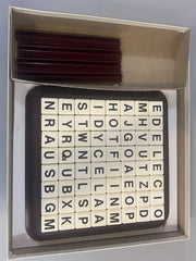 1980s UPWORDS A 3 Dimensional Word Game made by Milton Bradley Company W/ 64 pc.