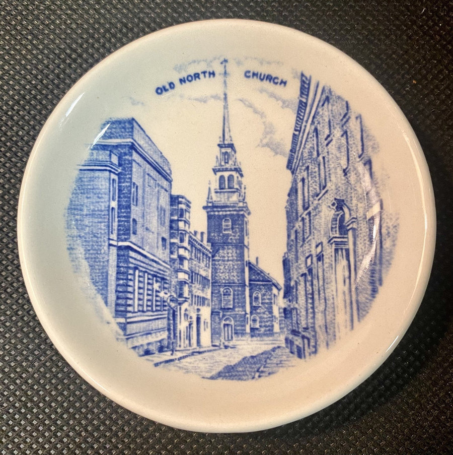 2 Mini Old North Church Olde English Straffordshire Ware Adams England Plates