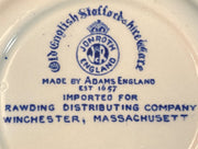 2 Mini Old North Church Olde English Straffordshire Ware Adams England Plates