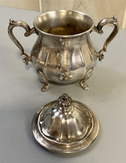 3pc. Antique Chippendale Silver Teapot, Creamer Pitcher, and Sugar Bowl Set