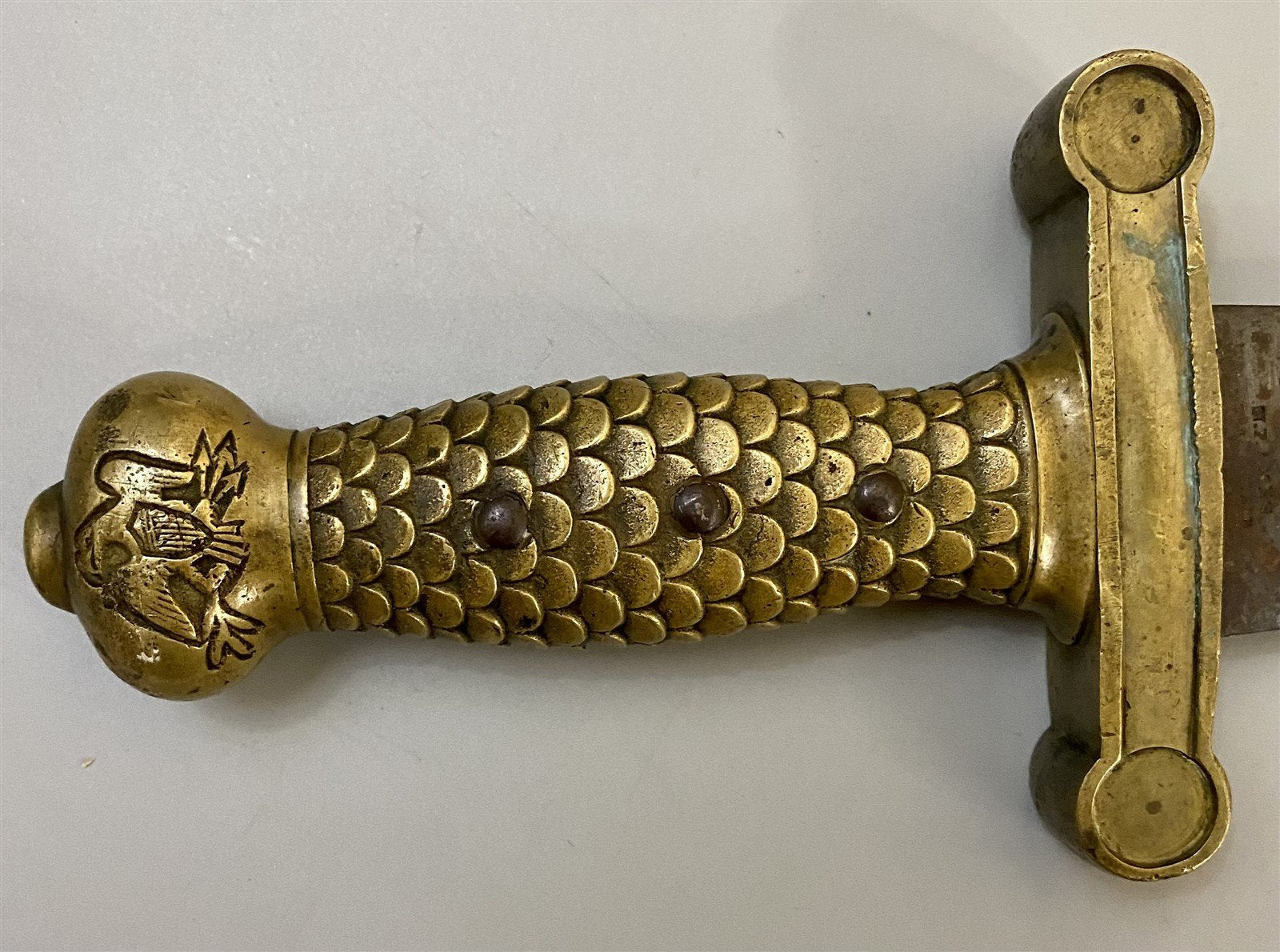 Pre Mexican American War Antique US Military Artillery Short Sword Dated 1865