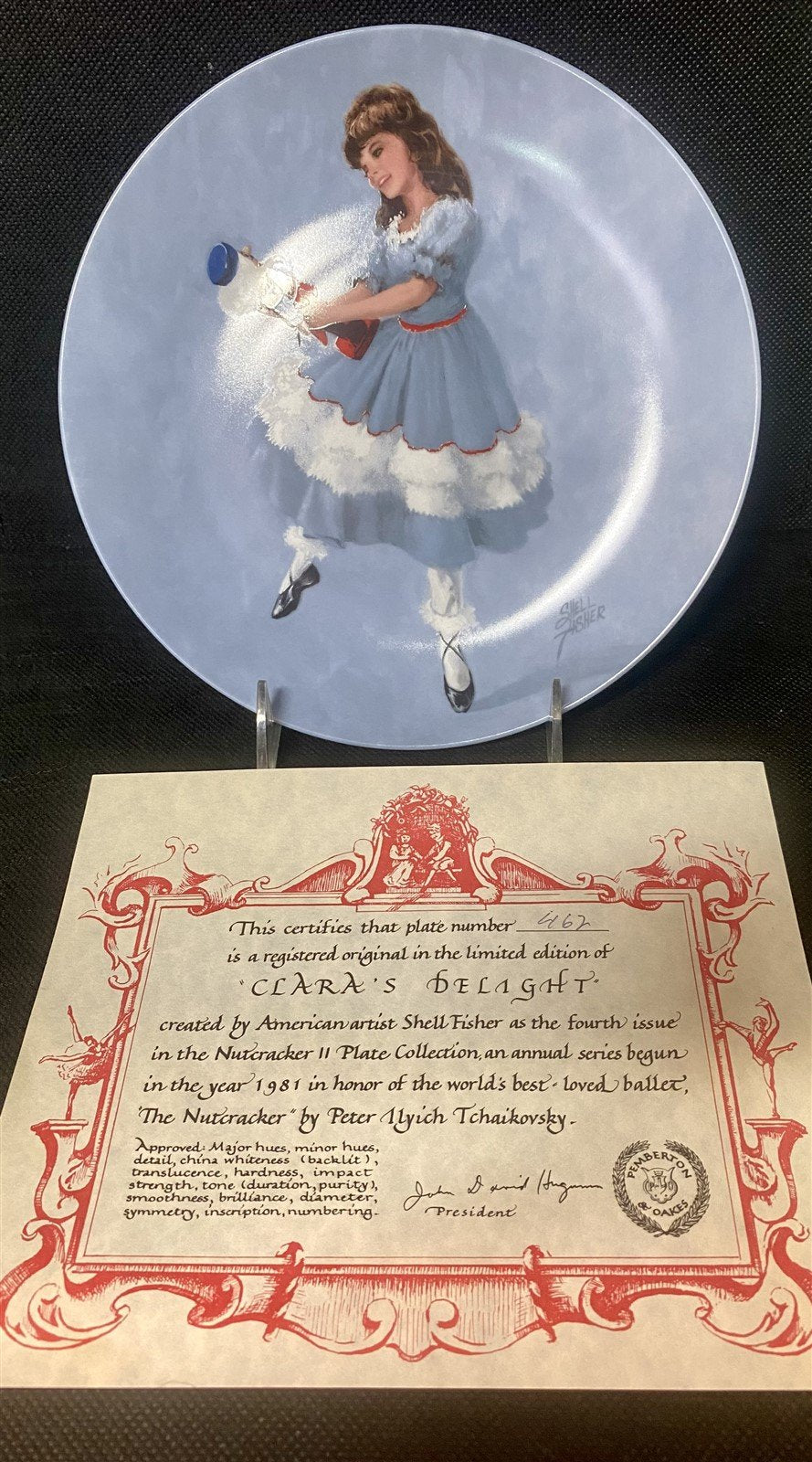 "Clara's Delight" Decorative Collector Plate Created by Artist Shell Fisher