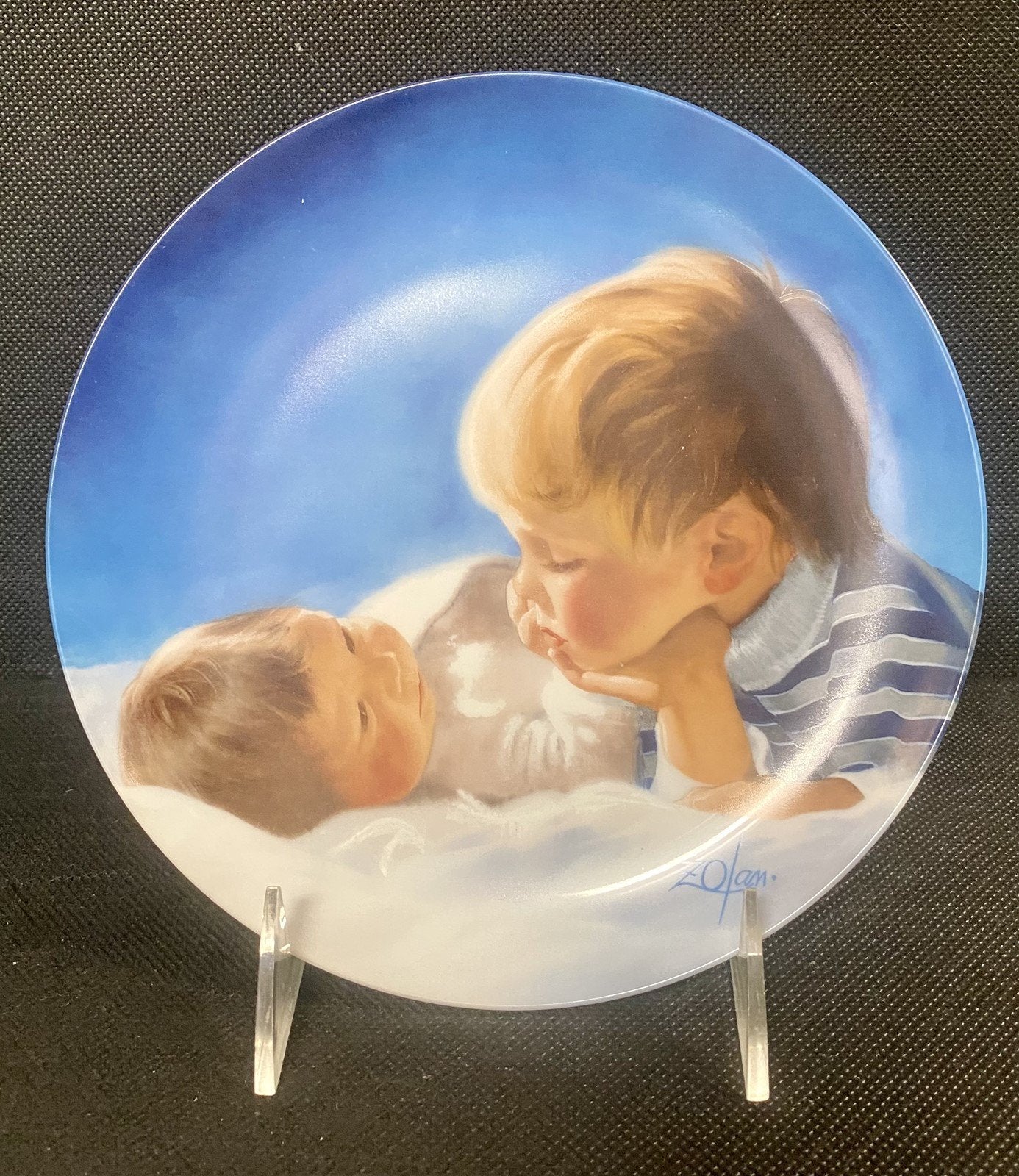 Donald Zolan Vintage Collector Plate "Brotherly Love" Special Moments 1988