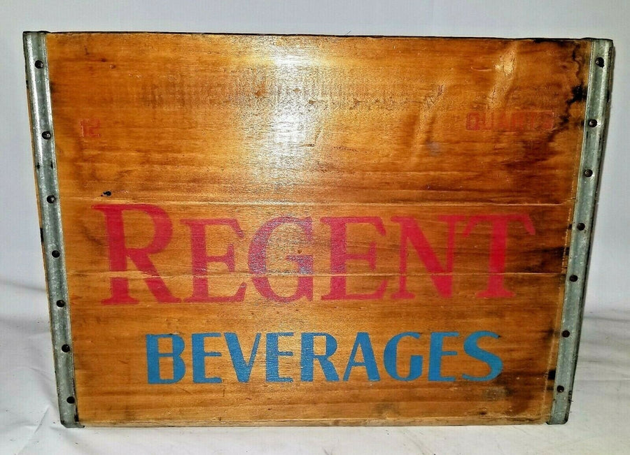 Rare Antique 1950's Regent Bottling Beverages Wood Crate Pittsburgh PA