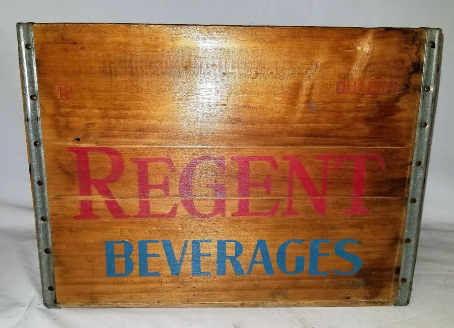 Rare Antique 1950's Regent Bottling Beverages Wood Crate Pittsburgh PA